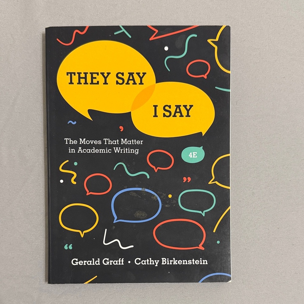 They Say I Say Academic Writing Book